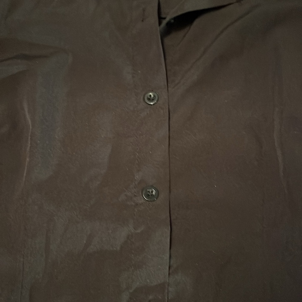 Black collared button down blouse - Picture 2 of 2